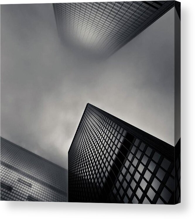 Bnw_magazine Acrylic Print featuring the photograph Downtown Toronto Fogfest 
#toronto by Brian Carson