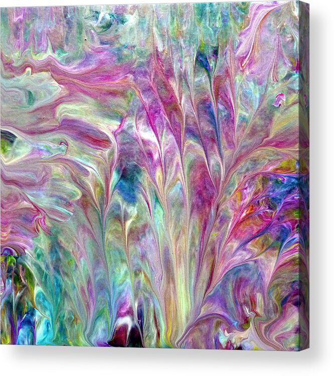 Cool Colors Acrylic Print featuring the painting Dreams and Memories by Jim Whalen
