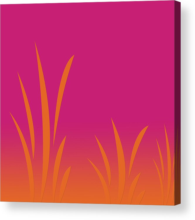 Digital Painting Acrylic Print featuring the painting Dune Sunset No2 by Bonnie Bruno