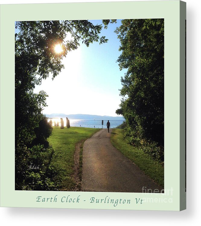 Earth Clock Acrylic Print featuring the photograph Earth Clock Burlington Vt by Felipe Adan Lerma