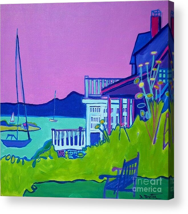 Landscape Acrylic Print featuring the painting Edgartown Porches by Debra Bretton Robinson