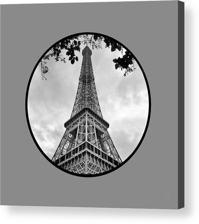 Eiffel Tower Acrylic Print featuring the photograph Eiffel Tower - Transparent by Nikolyn McDonald