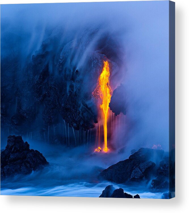 Lava Acrylic Print featuring the photograph Electric Blue by Miles Morgan