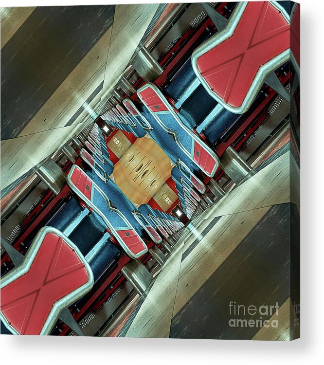 Train Acrylic Print featuring the photograph Upside Down Train by Phil Perkins