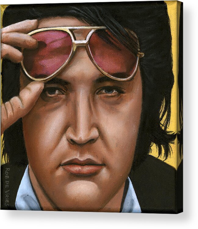 Elvis Acrylic Print featuring the painting Elvis 24 1971 by Rob De Vries