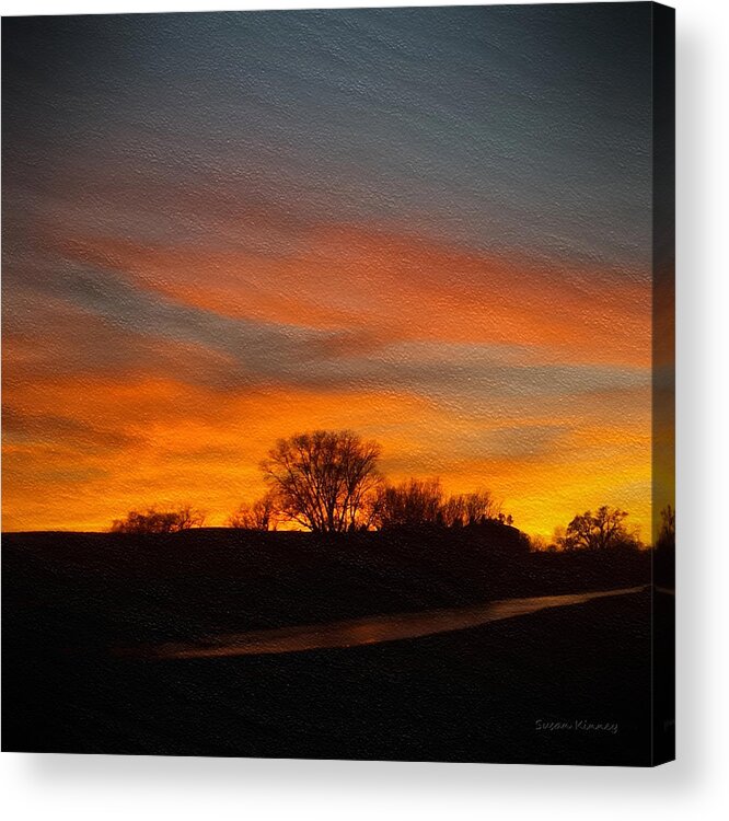 Montana Acrylic Print featuring the digital art Evening Sky 7 by Susan Kinney