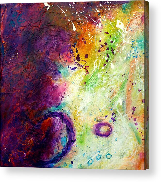 Abstract Painting Acrylic Print featuring the painting Evermore by Tracy Bonin