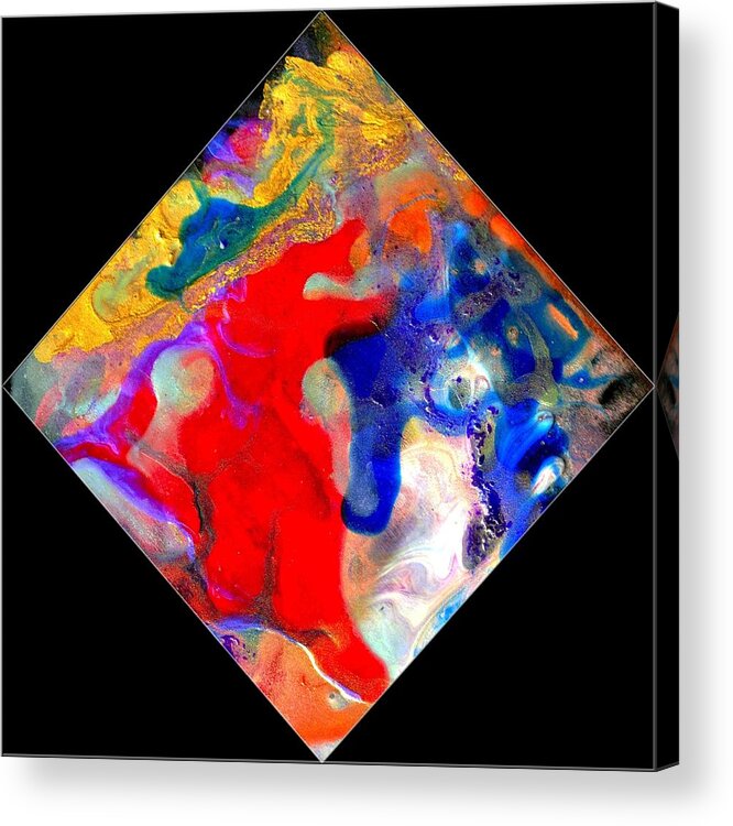 Abstract Acrylic Print featuring the painting Evolution Series 1007 by Dina Sierra