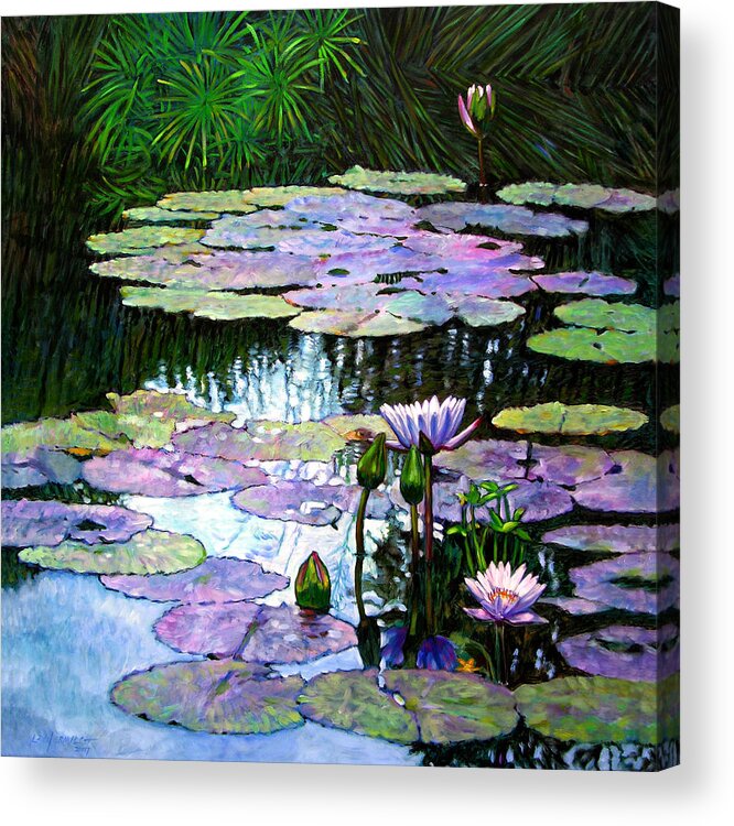 Landscape Acrylic Print featuring the painting Expressions of Love and Peace by John Lautermilch
