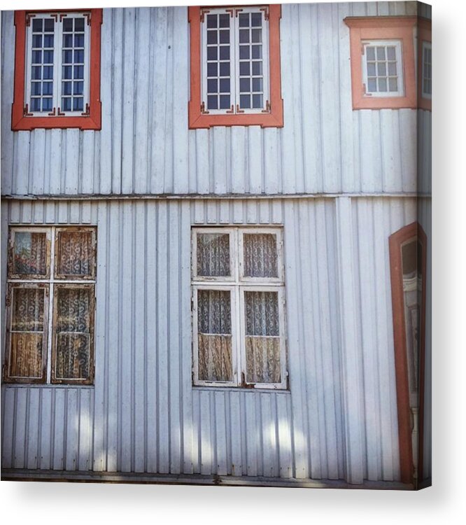 Urban Acrylic Print featuring the photograph Facade Of A Wooden House In Haapsalu by Zin Zin