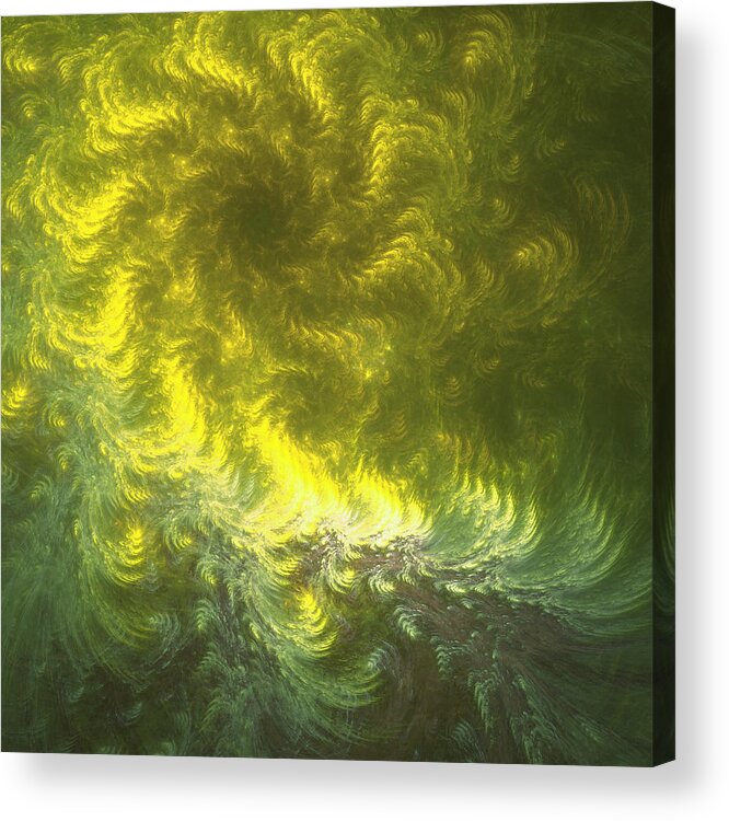 Fractal Acrylic Print featuring the digital art Falling Into Place by Jeff Iverson