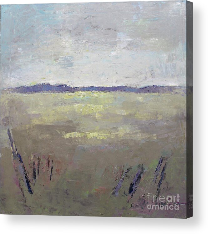 Landscape Acrylic Print featuring the painting Faraway by Becky Kim