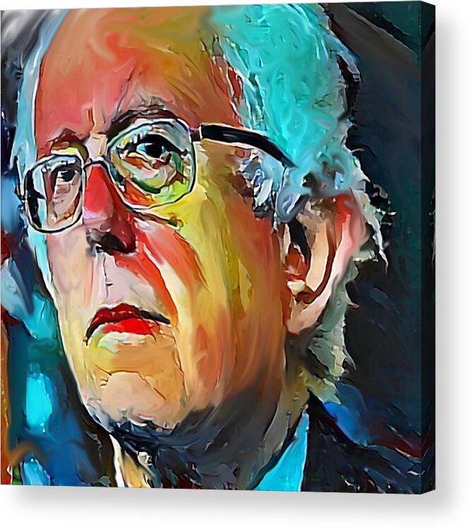 Bernie Sanders Acrylic Print featuring the mixed media Feel the Bern by Russell Pierce