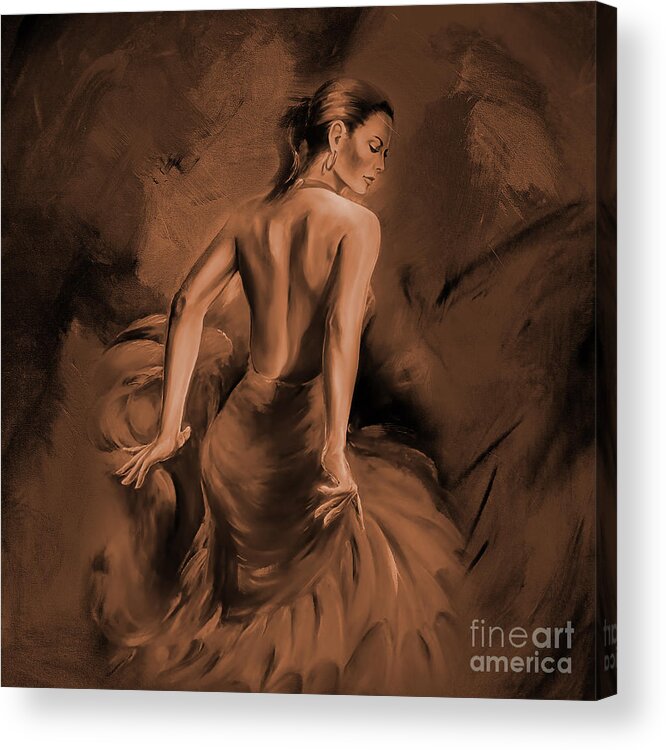 Dance Acrylic Print featuring the painting Figurative art 007dc by Gull G