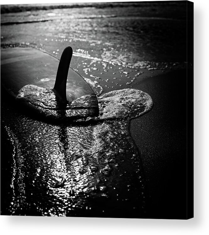 Surfing Acrylic Print featuring the photograph fin by Nik West