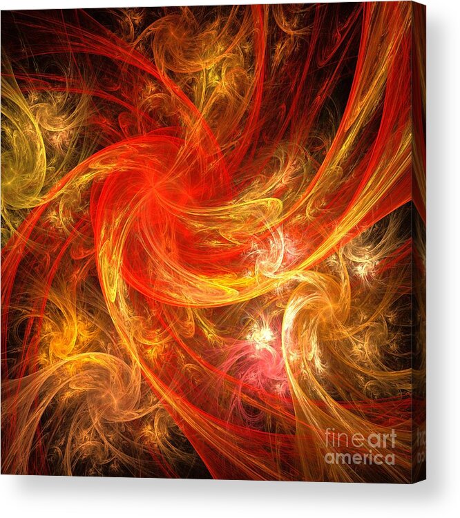 Firestorm Acrylic Print featuring the painting Firestorm by Oni H