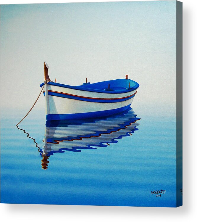 Fishing Acrylic Print featuring the painting Fishing Boat II by Horacio Cardozo