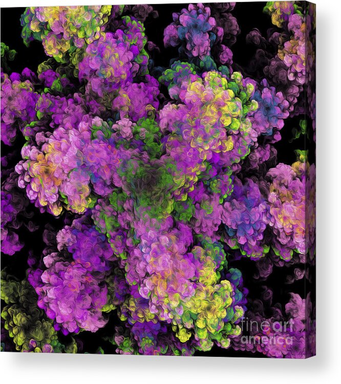 Andee Design Abstract Acrylic Print featuring the digital art Floral Fancy Abstract by Andee Design