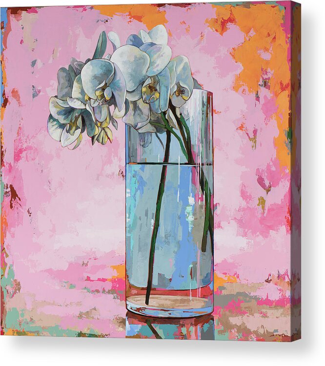 Flowers Acrylic Print featuring the painting Flowers #17 by David Palmer