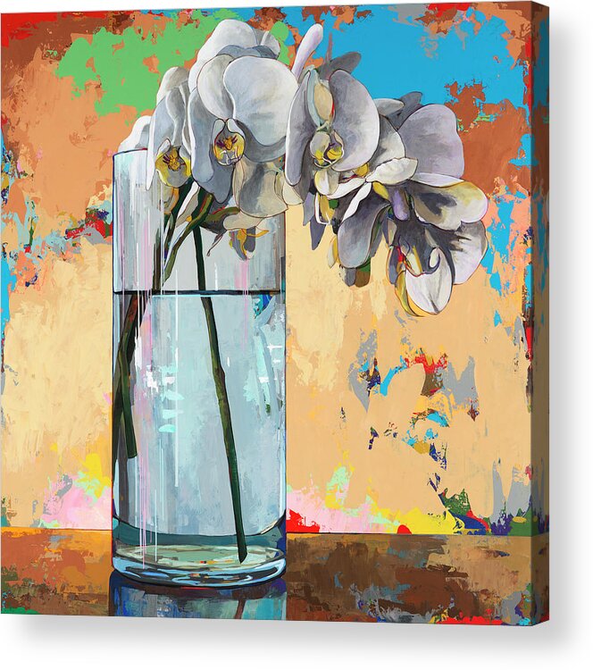Flowers Acrylic Print featuring the painting Flowers #21 by David Palmer