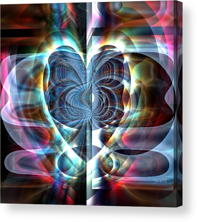 Faniart Acrylic Print featuring the digital art Flowing Miracles by Fania Simon