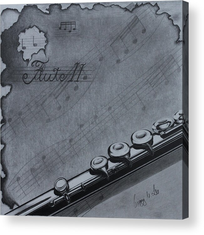 Flutes Acrylic Print featuring the drawing Flutes II by Gregory Lee