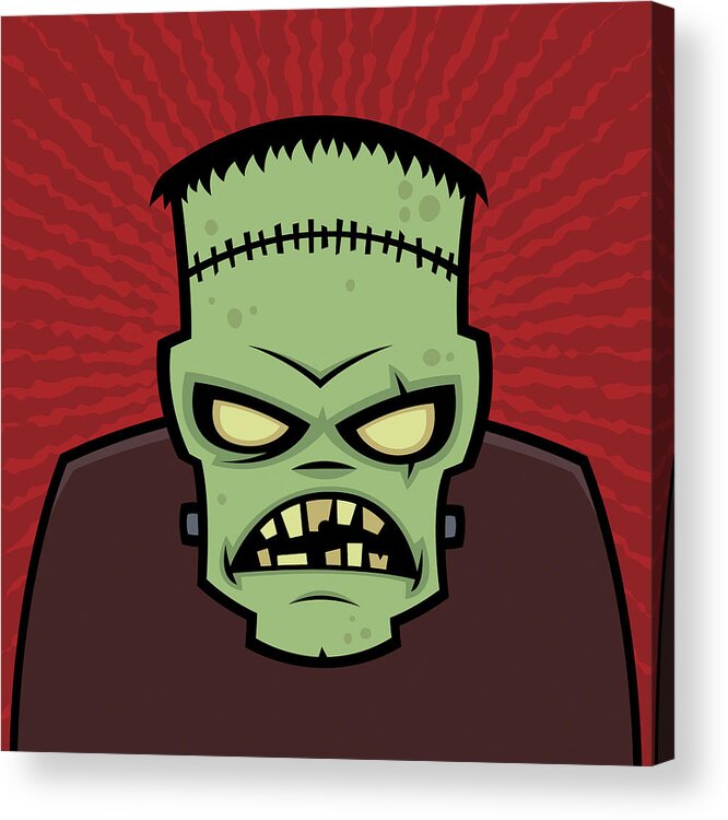 Frankenstein Acrylic Print featuring the digital art Frankenstein Monster by John Schwegel