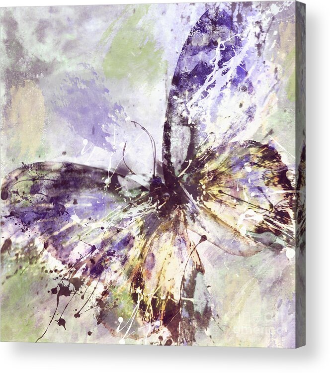 Butterfly Acrylic Print featuring the painting Free Butterfly by Mindy Sommers