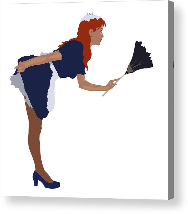 French Acrylic Print featuring the digital art French Maid by Robert Bissett