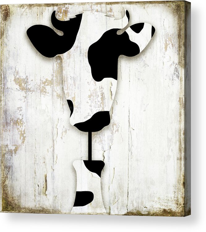 Cow Acrylic Print featuring the painting Fresh Dairy by Mindy Sommers