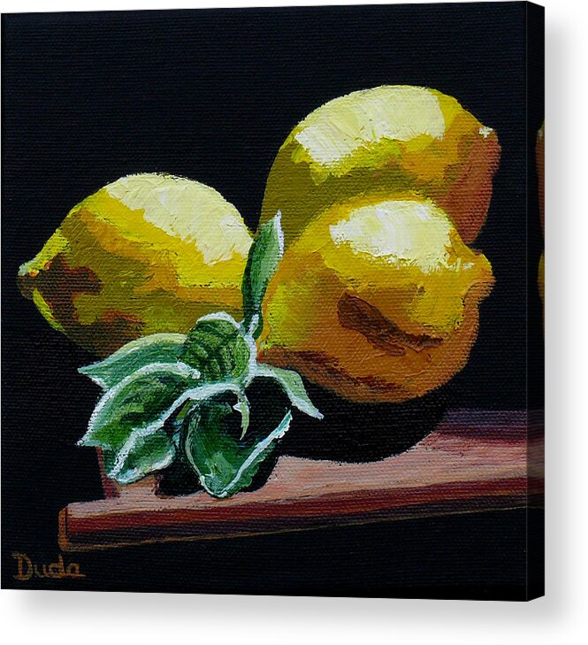 Fresh Picked Acrylic Print featuring the painting Fresh Picked by Susan Duda