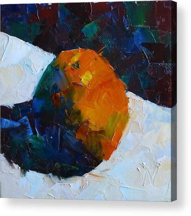 Oil Painting Acrylic Print featuring the painting Fun with Citrus by Susan Woodward