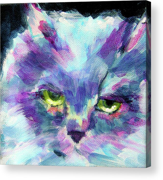 Cats Acrylic Print featuring the painting Furlah by Judy Rogan