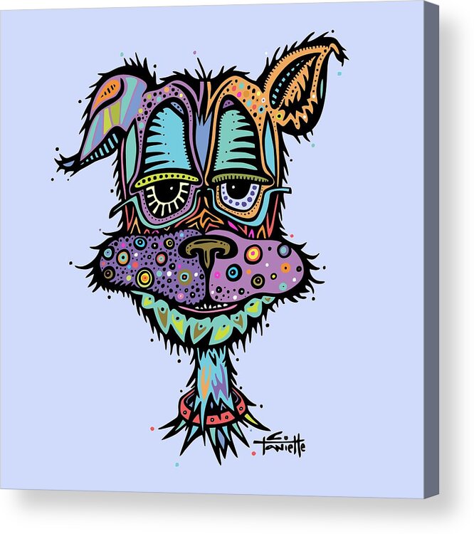 Dog Acrylic Print featuring the digital art Furr-gus by Tanielle Childers