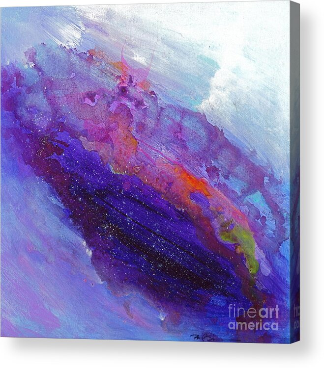 Fantasies In Space Series Abstract Painting. Acrylic Print featuring the painting Fantasies In Space series painting. Galactic Inspirations. Abstract Painting by Robert Birkenes