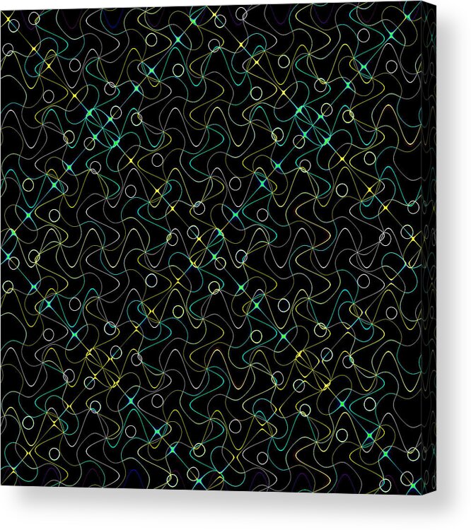 Abstract Acrylic Print featuring the digital art Galaxies by Ron Brown