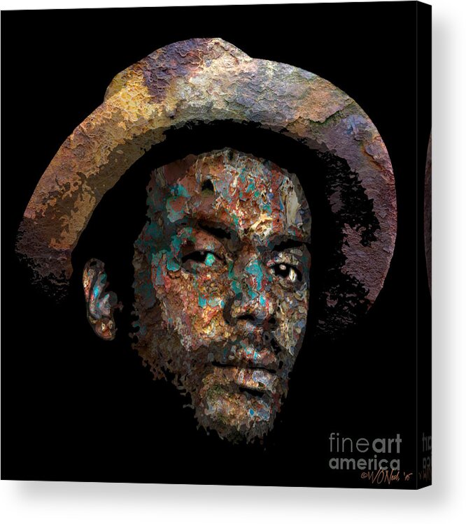 Faces Acrylic Print featuring the digital art Gary Clark, Jr. No. 2 by Walter Neal