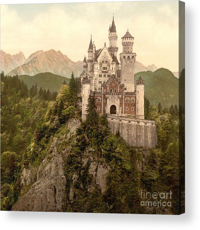 German Castle Neuschwanstein Acrylic Print featuring the photograph German Castle Neuschwanstein by Padre Art
