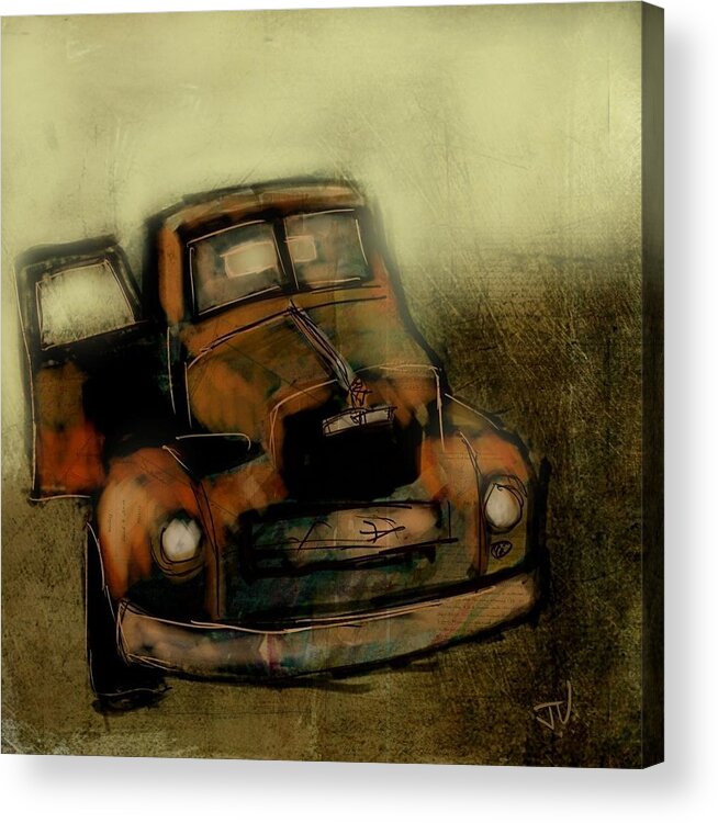 Truck Acrylic Print featuring the painting Getaway Truck by Jim Vance