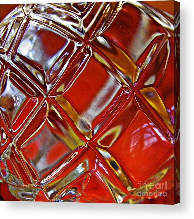 Glass Acrylic Print featuring the photograph Glass Abstract 788 by Sarah Loft