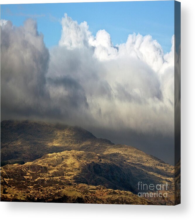 Great Britain Acrylic Print featuring the photograph Golden mountains by Ang El