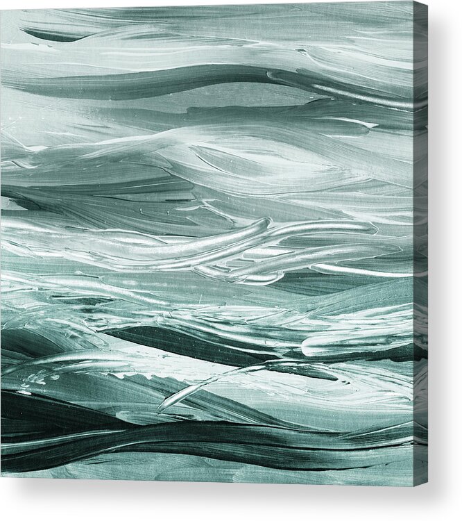 Gray Acrylic Print featuring the painting Gorgeous Grays Abstract Interior Decor V by Irina Sztukowski