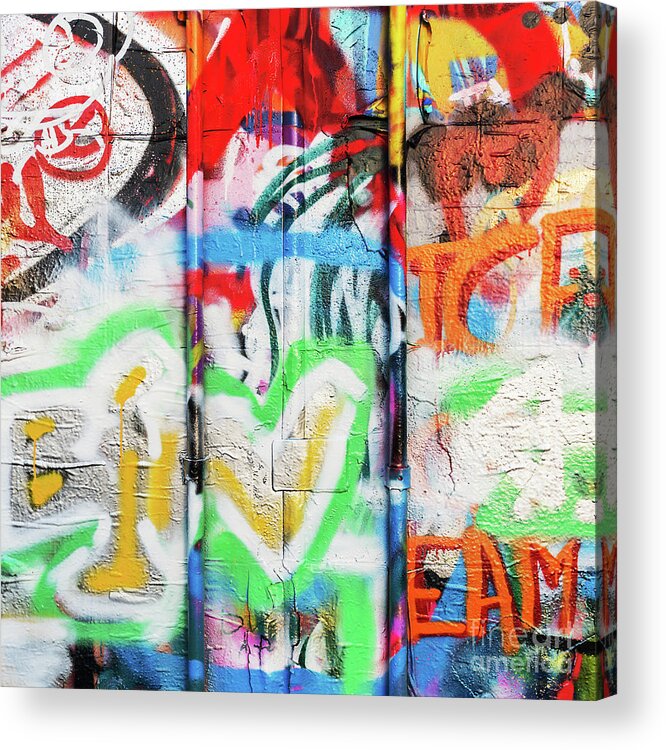 Graffiti Acrylic Print featuring the photograph Graffiti 2 by Delphimages Photo Creations