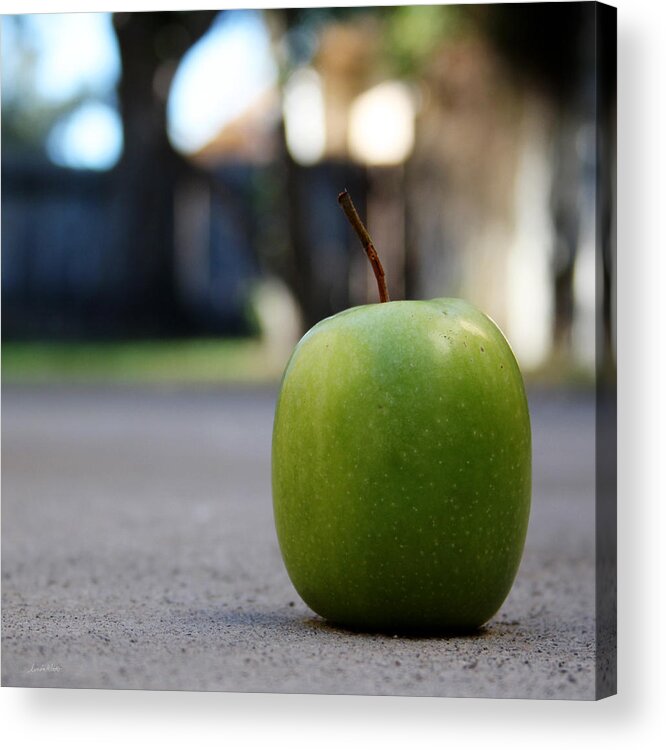 Green Apple Acrylic Print featuring the photograph Green Apple- Photography by Linda Woods by Linda Woods