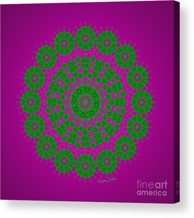 Artsytoo Acrylic Print featuring the drawing Green With Envy by Heather Schaefer