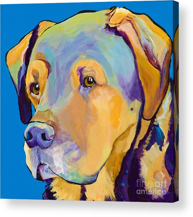 Dog Portrait Acrylic Print featuring the painting Gunner by Pat Saunders-White