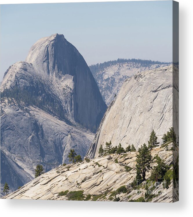 Wingsdomain Acrylic Print featuring the photograph Half Dome and Yosemite Valley From Olmsted Point Tioga Pass Yosemite California dsc04246sq by Wingsdomain Art and Photography
