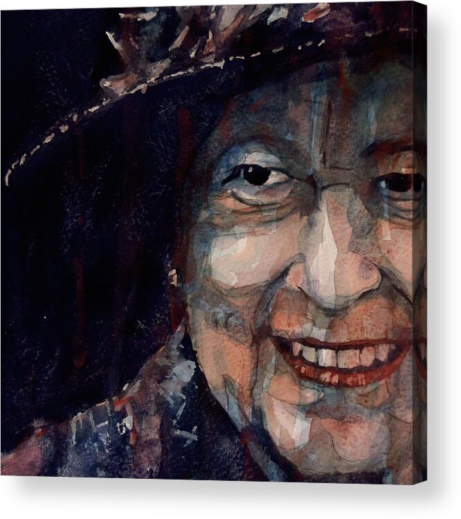 Queen Acrylic Print featuring the painting Happy 90th Birthday Elizabeth 11 by Paul Lovering