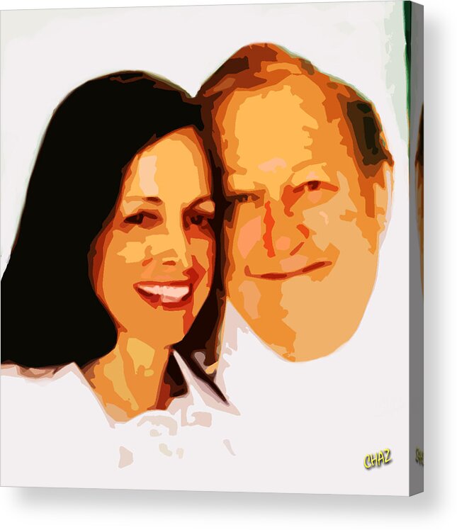 Happiness Acrylic Print featuring the painting Happy Couple by CHAZ Daugherty