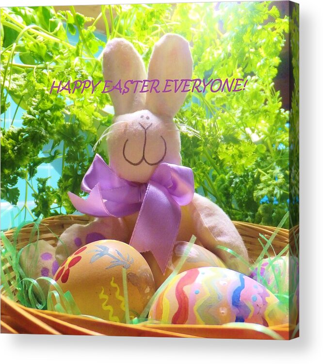 Bunny Acrylic Print featuring the photograph Happy Easter Everyone by Denise F Fulmer